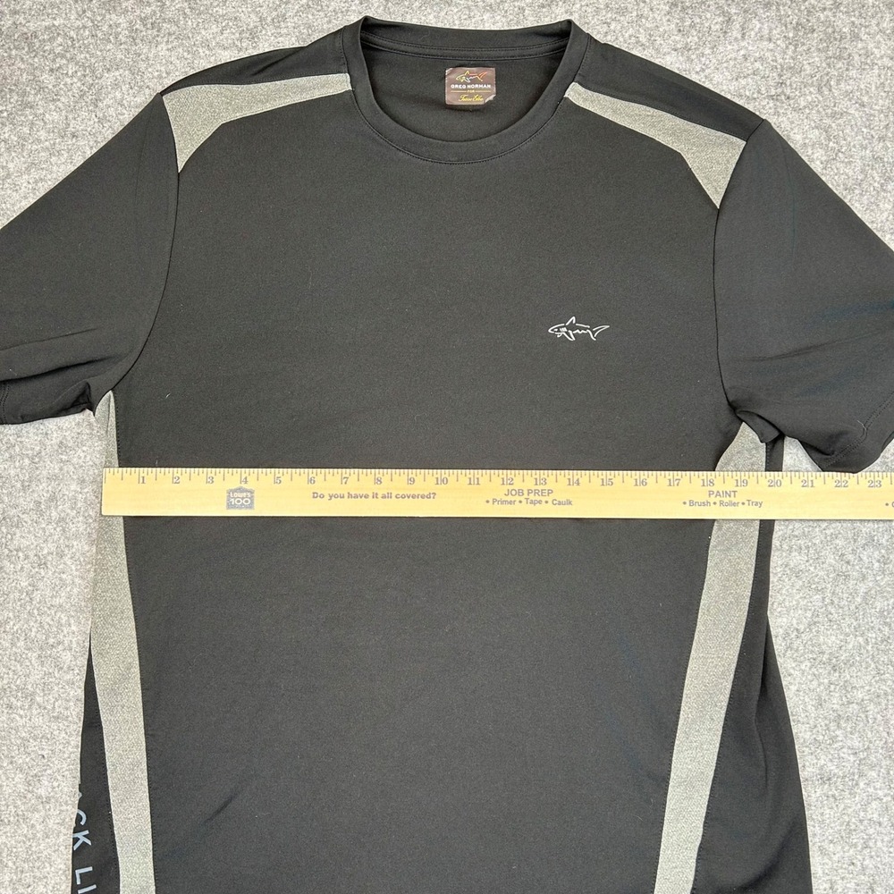 Greg Norman Tasso Elba Attack Life Mens Black Gray Performance T-Shirt Large - Picture 7 of 7